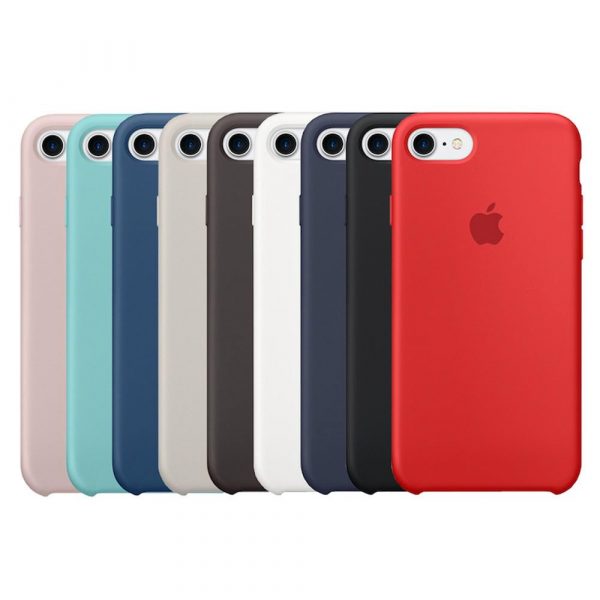 Чехол Silicone Case iPhone 7/8/SE2 (силикон/микрофибра)