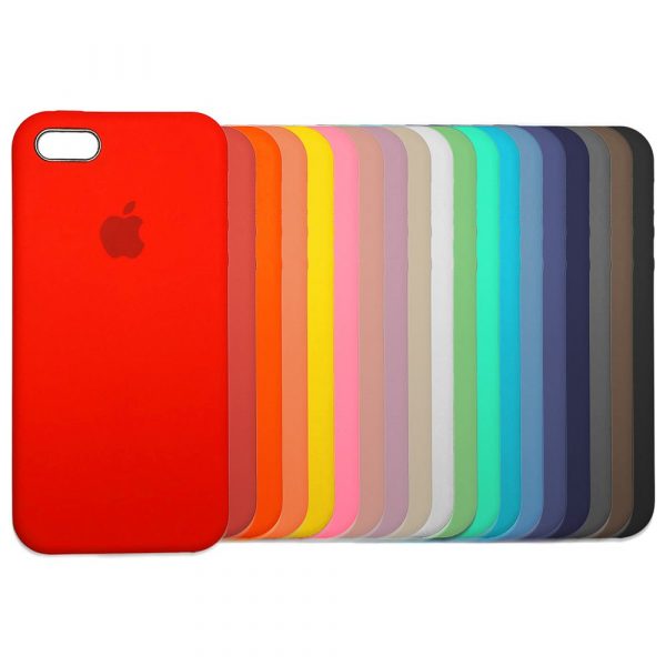 Чехол Silicone Case iPhone 5/5s/SE (силикон/микрофибра)