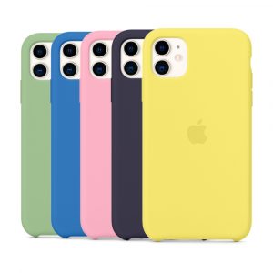 Чехол Silicone Case iPhone 11 (силикон/микрофибра)