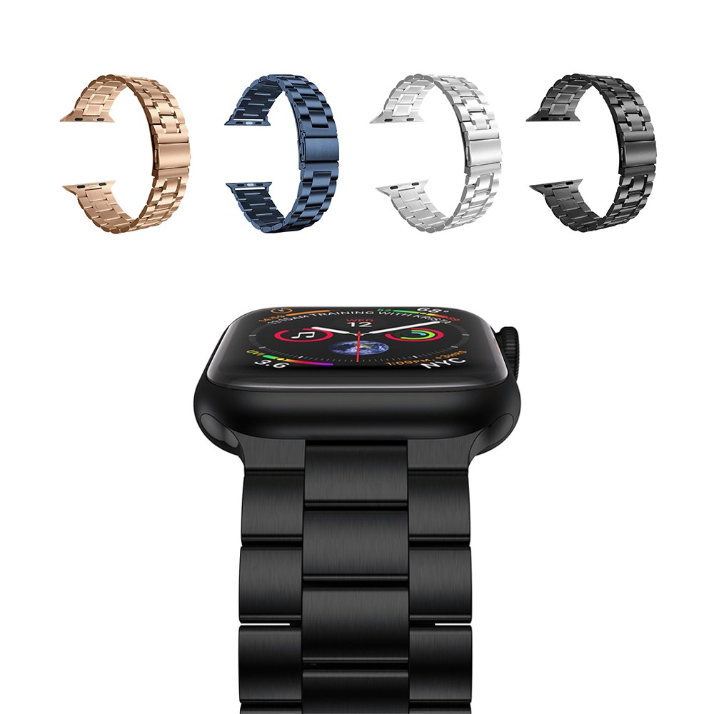 Железные наручные часы. Блочный стальной ремешок. Блочный браслет для Apple watch Ultra.