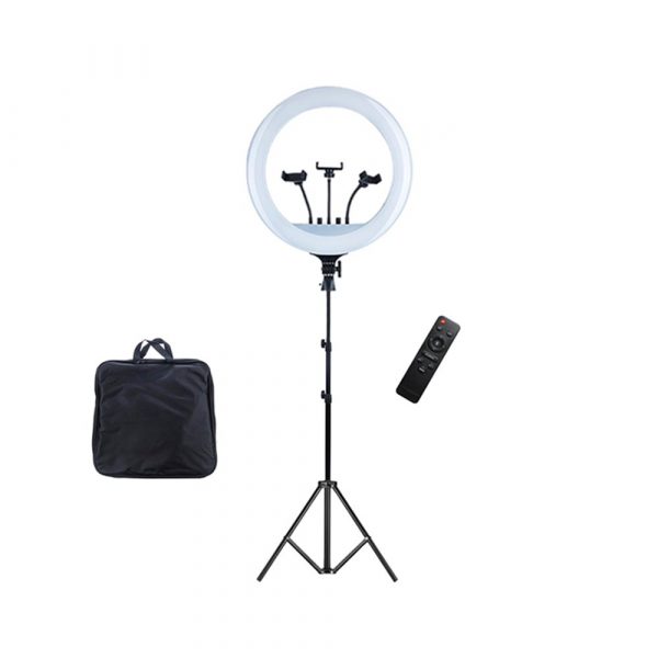 Кольцевая LED лампа со штативом, пультом и сумкой (54 см)